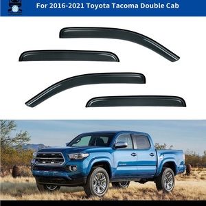 Window Visor Deflector Rain Guards for 2016 - 2023 Toyota Tacoma Double Cab